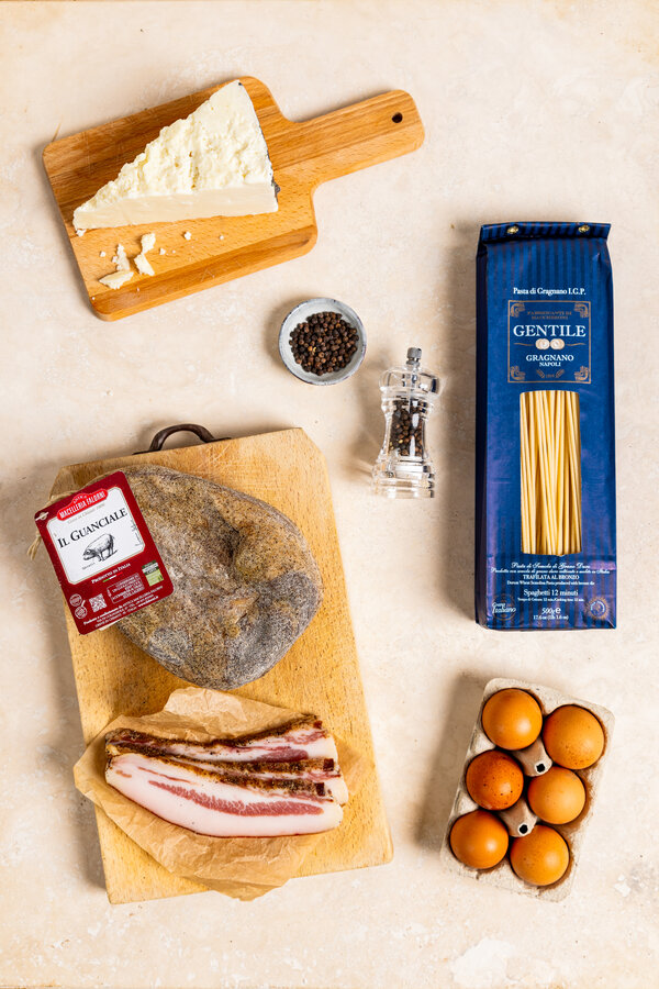 Ingredienser til carbonara