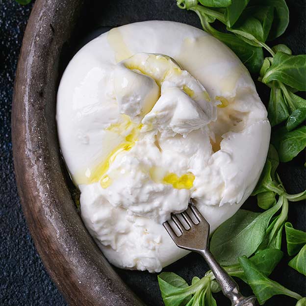 Burrata-kugle til risotto