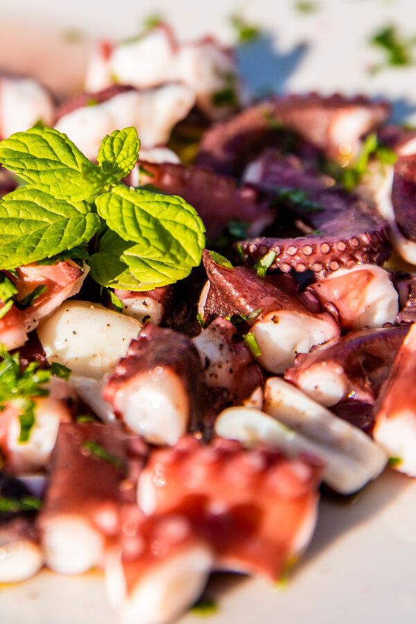 Fantastisk forret fra Italien - blækspruttesalat