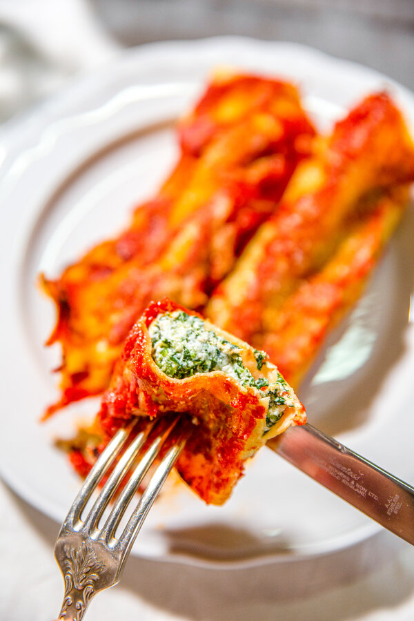 Cannelloni frisk fra ovnen